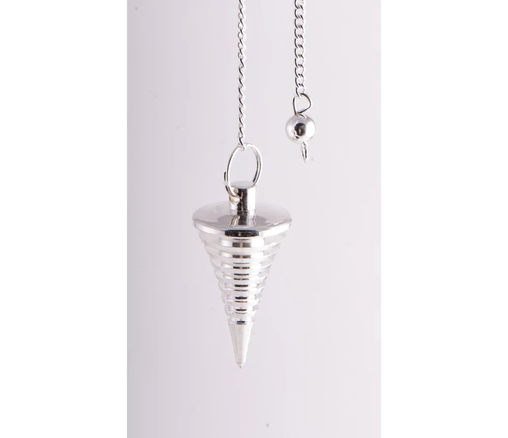 Pendel - Rillenpendel - Messing versilbert