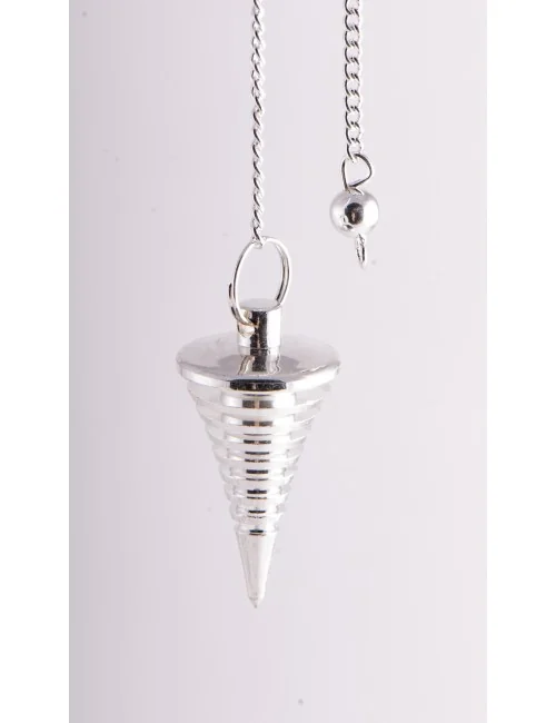 Pendel - Rillenpendel - Messing versilbert