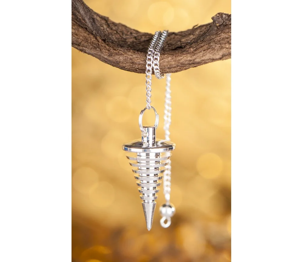 Pendel - Rillenpendel - Messing versilbert