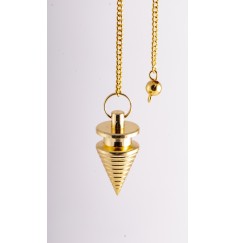 Pendel - Rillenpendel - Messing vergoldet