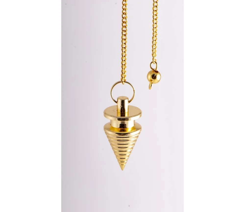 Pendel - Rillenpendel - Messing vergoldet