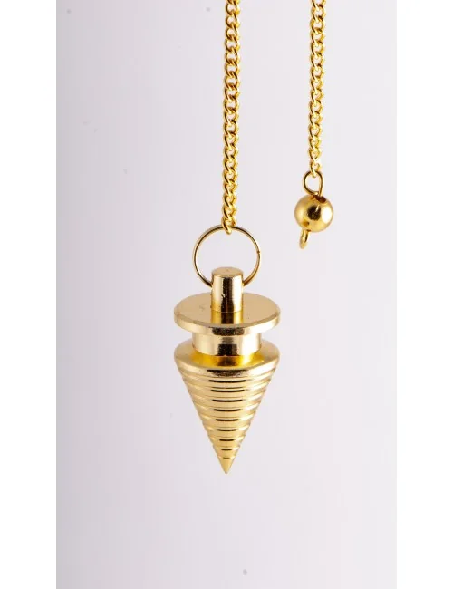 Pendel - Rillenpendel - Messing vergoldet