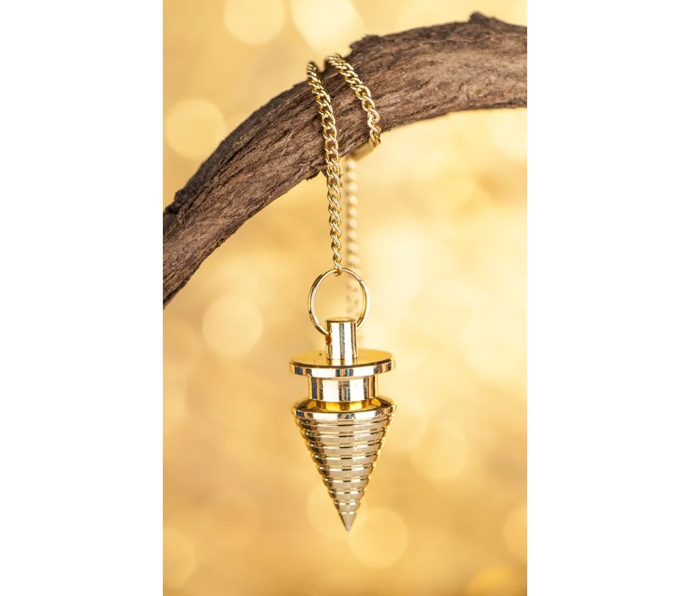 Pendel - Rillenpendel - Messing vergoldet