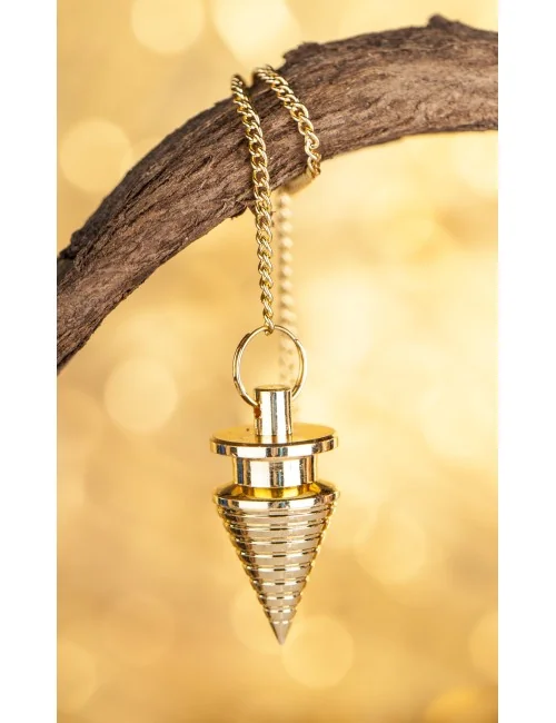 Pendel - Rillenpendel - Messing vergoldet