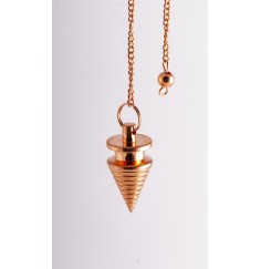 Pendel - Rillenpendel - Messing verkupfert