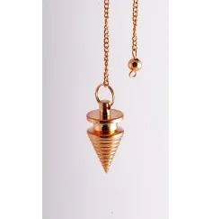 Pendel - Rillenpendel - Messing verkupfert