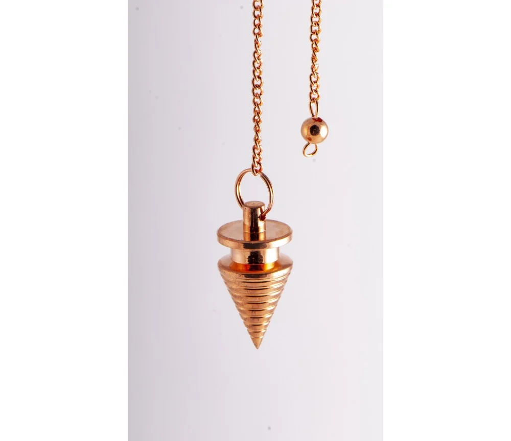 Pendel - Rillenpendel - Messing verkupfert