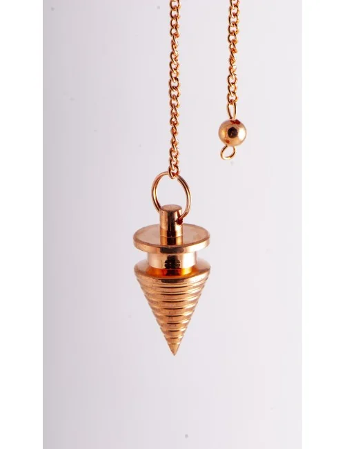 Pendel - Rillenpendel - Messing verkupfert