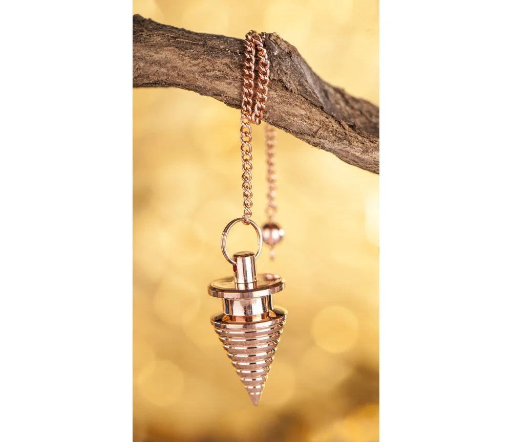 Pendel - Rillenpendel - Messing verkupfert