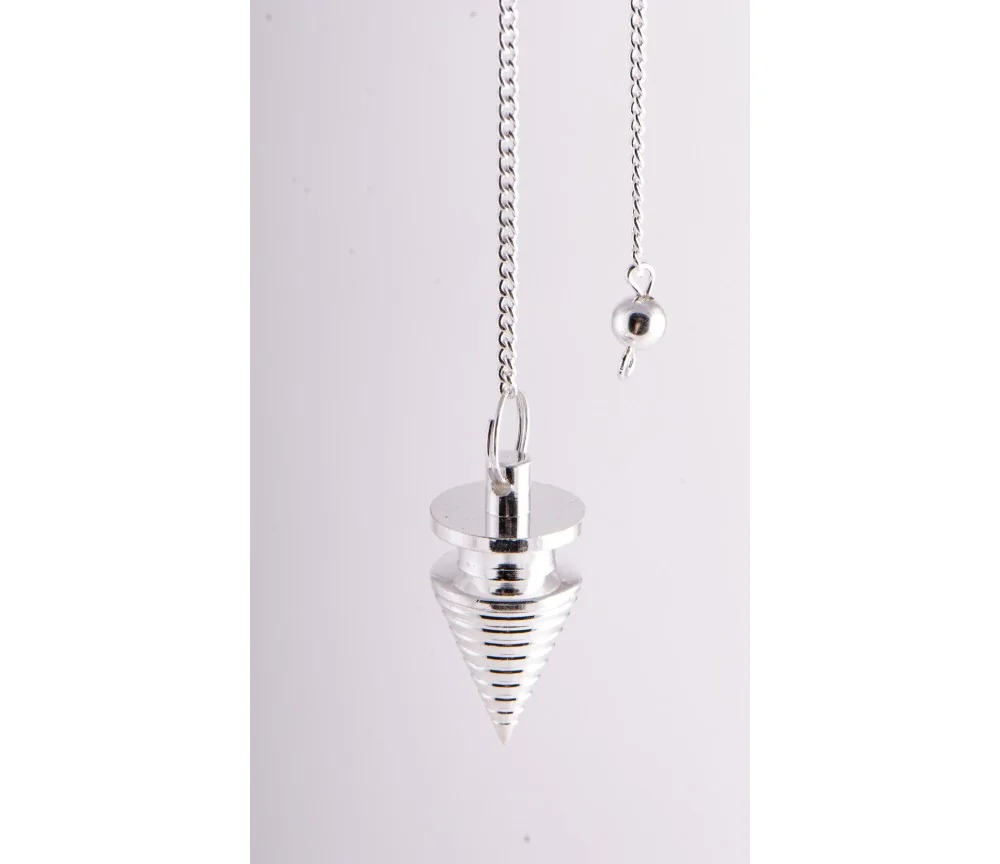 Pendel - Rillenpendel - Messing versilbert