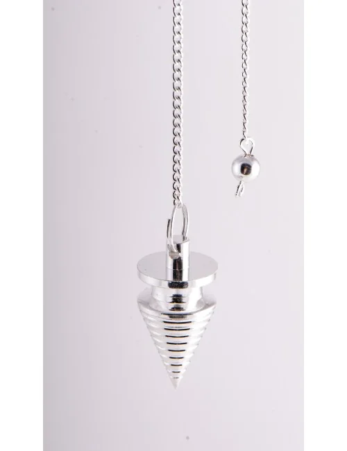 Pendel - Rillenpendel - Messing versilbert