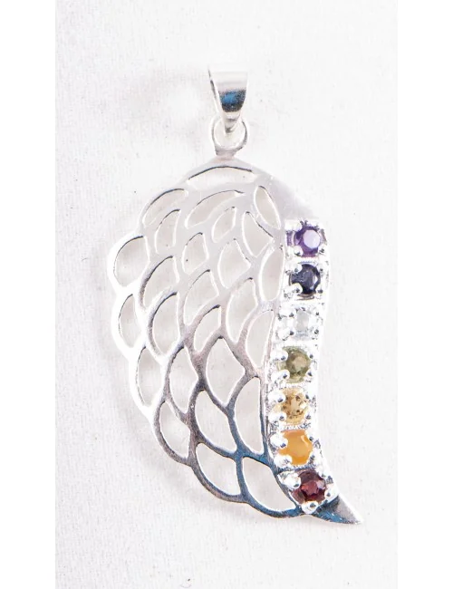 Anhänger - Engelsflügel Chakra - 925 Sterling Silber, ca. 4 cm