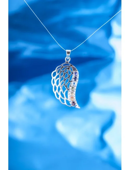 Anhänger - Engelsflügel Chakra - 925 Sterling Silber, ca. 4 cm