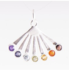 Anhänger - Chakrafächer - 925 Sterling Silber, ca. 2,6 cm