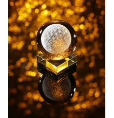 Sphärenkristall - Pyramide - Blume des Lebens -8 x 8 cm