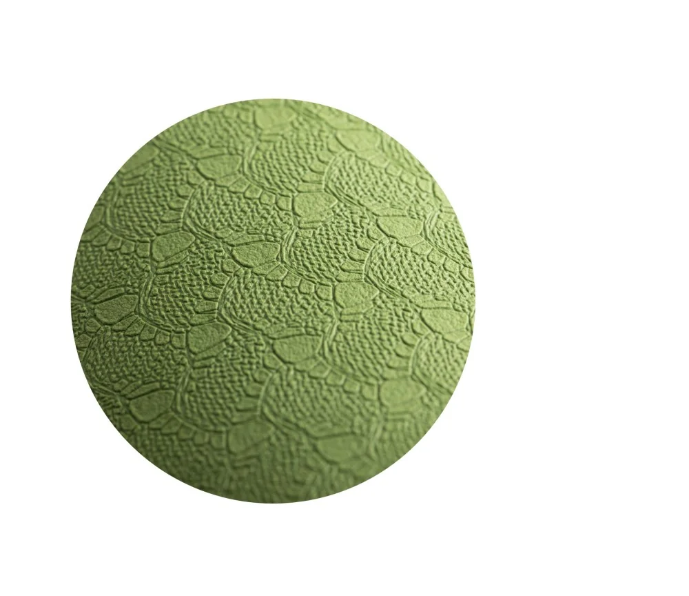 Yogamatte mit Blume des Lebens - 6 mm - TPE ecofriendly - hellgrün / grau