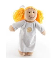 Stoffpuppe - Engel Sarah 30 cm mit Blume des Lebens