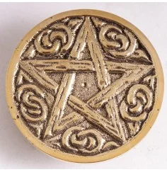 Münze - Pentagramm, Messing ca. 5,5 cm