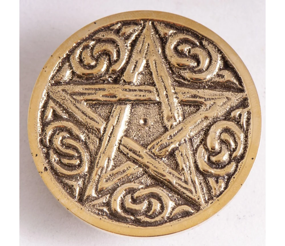 Münze - Pentagramm, Messing ca. 5,5 cm