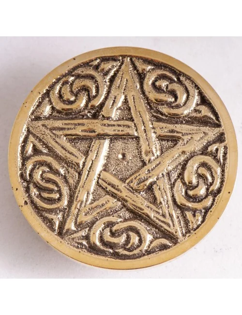 Münze - Pentagramm, Messing ca. 5,5 cm