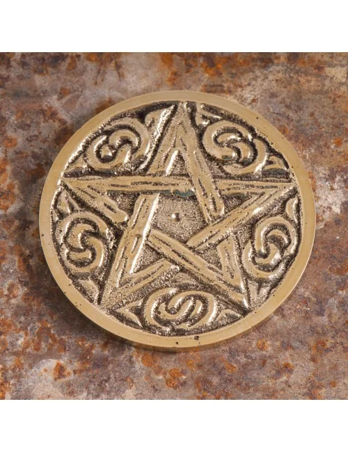 Münze - Pentagramm, Messing ca. 5,5 cm