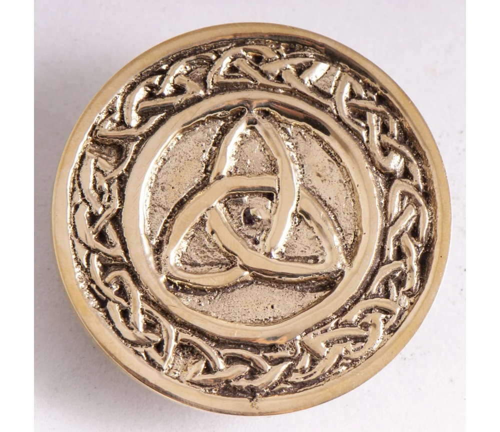 Münze - Dreifachknoten, Messing ca. 5,5 cm