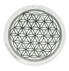 Magnet - Blume des Lebens - weiß/silber -ca. 4cm - 2 er Pack