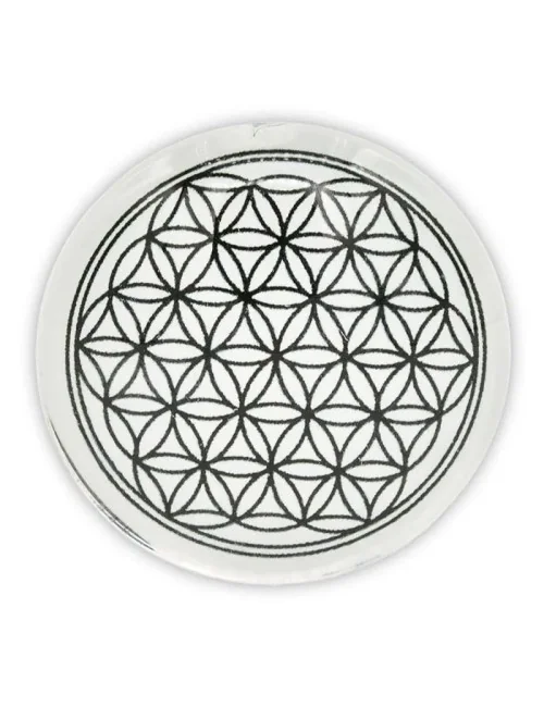 Magnet - Blume des Lebens - weiß/silber -ca. 4cm - 2 er Pack