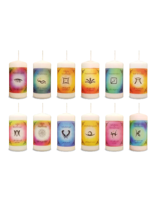 Engelalm - Energiekerze -Wunscherfüllungsserie - 12er Kerzen Set - 100/50