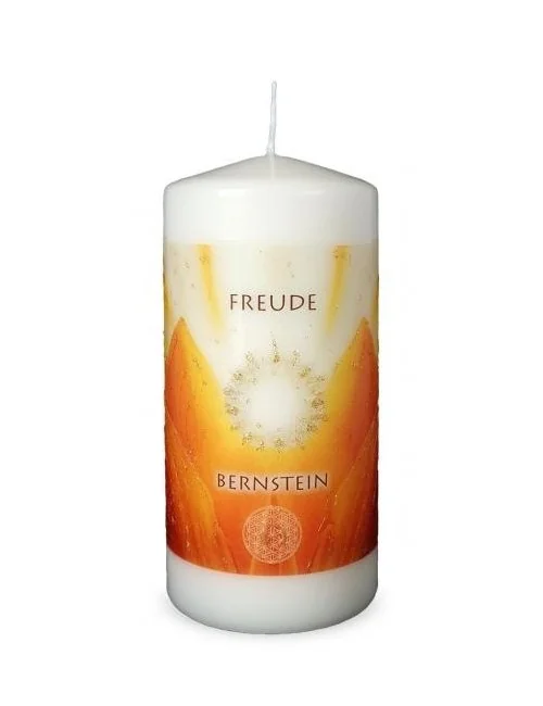 Engelalm - Energiekerze - Kristall - Bernstein/Freude - 150/70