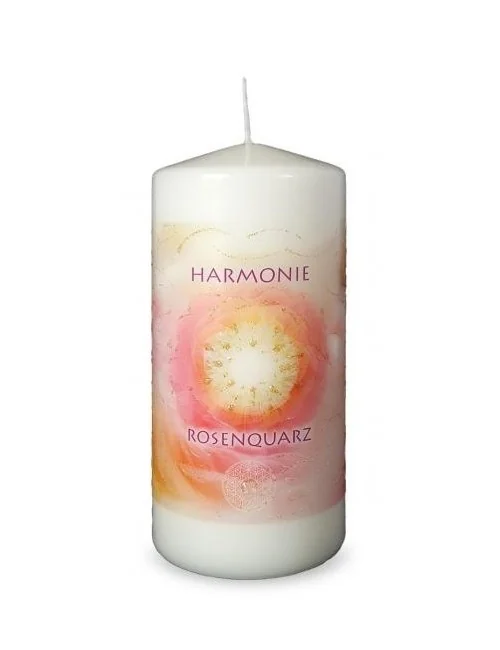 Engelalm - Energiekerze - Kristall - Rosenquarz/Harmonie - 150/70