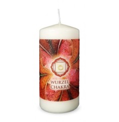 Engelalm - Energiekerze - Chakra - Wurzelchakra - versch. Größen