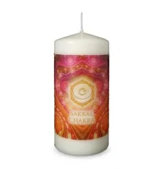 Engelalm - Energiekerze - Chakra - Sakralchakra - versch. Größen