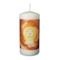 Engelalm - Energiekerze - Chakra - Nabelchakra - versch. Größen