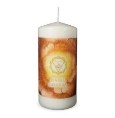 Engelalm - Energiekerze - Chakra - Nabelchakra - versch. Größen