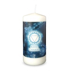 Engelalm - Energiekerze - Chakra - Kehlchakra - versch. Größen