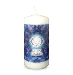 Engelalm - Energiekerze - Chakra - Stirnchakra - versch. Größen