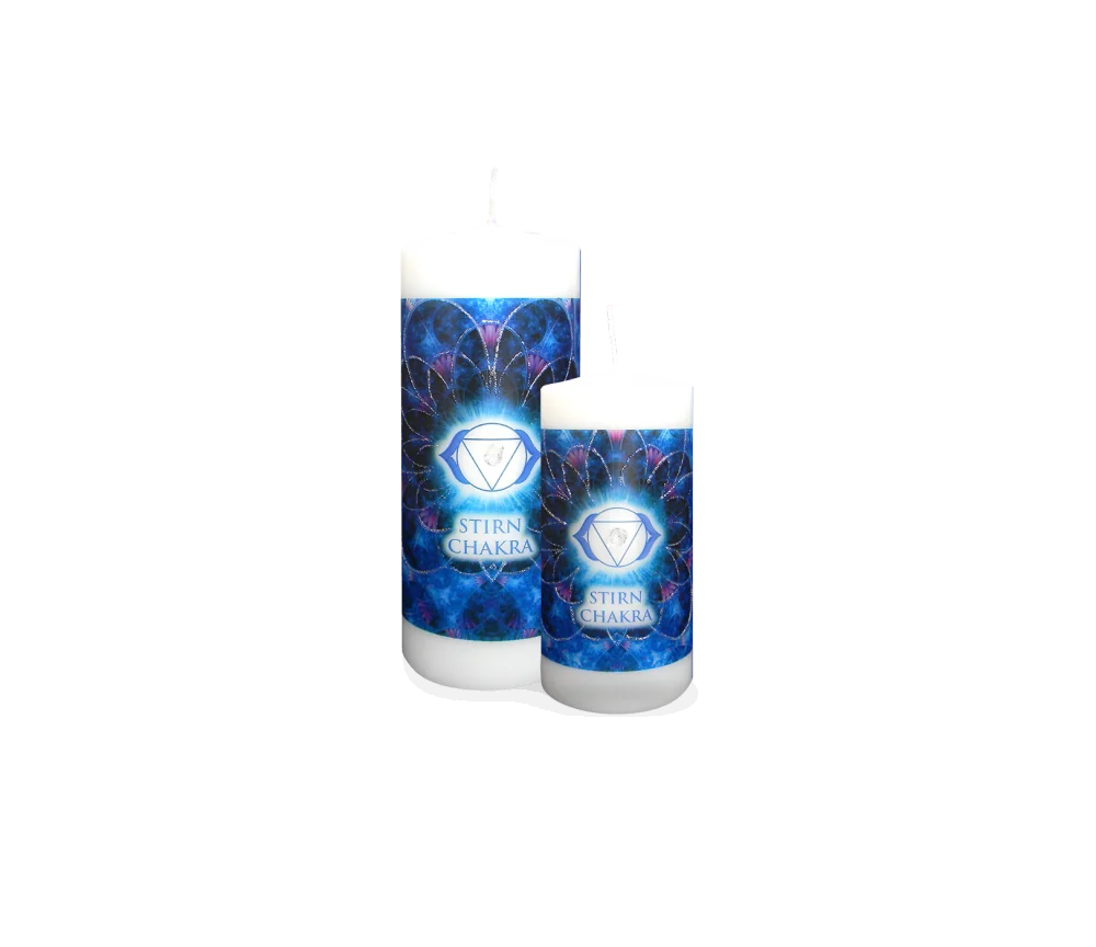 Engelalm - Energiekerze - Chakra - Stirnchakra - versch. Größen