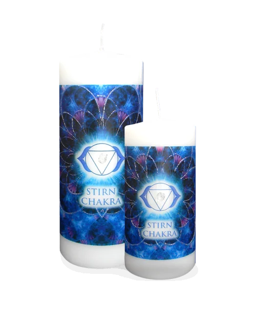 Engelalm - Energiekerze - Chakra - Stirnchakra - versch. Größen