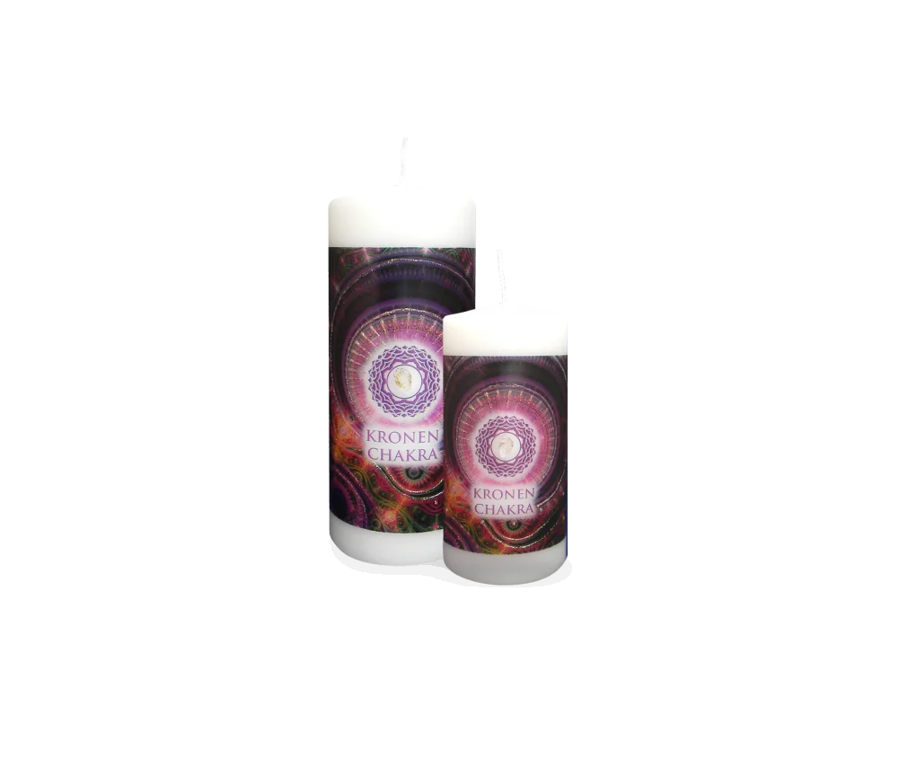 Engelalm - Energiekerze - Chakra - Kronenchakra - versch. Größen