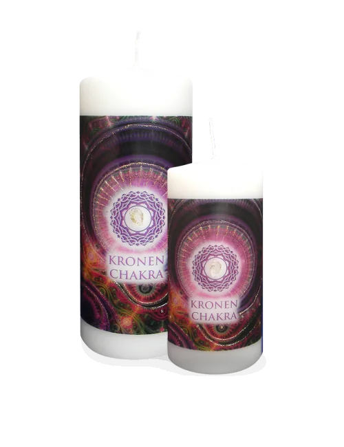 Engelalm - Energiekerze - Chakra - Kronenchakra - versch. Größen