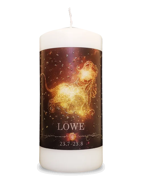 Engelalm - Energiekerze - Astro - Löwe - 150/70