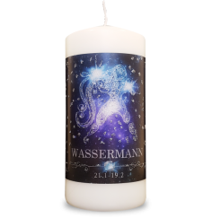 Engelalm - Energiekerze - Astro - Wassermann - 150/70