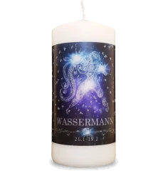 Engelalm - Energiekerze - Astro - Wassermann - 150/70