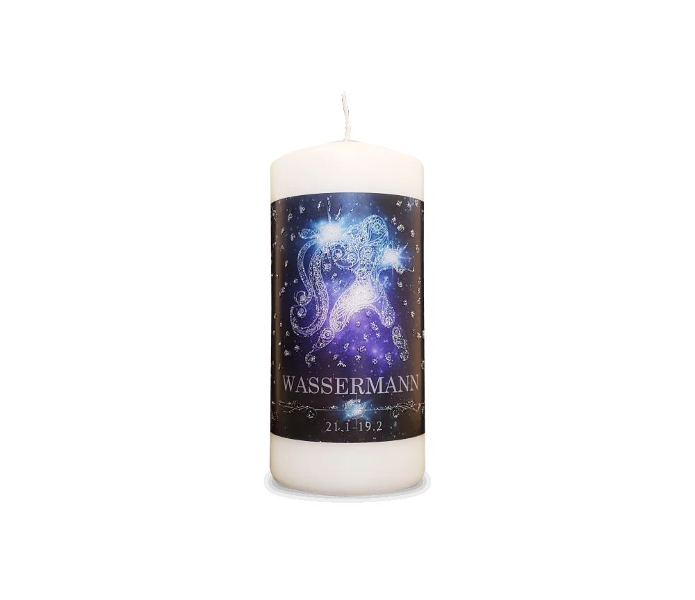 Engelalm - Energiekerze - Astro - Wassermann - 150/70