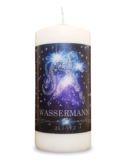 Engelalm - Energiekerze - Astro - Wassermann - 150/70