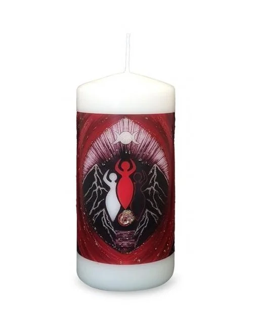 Engelalm - Energiekerze -Themenkerze - Göttin Percht- 150/70