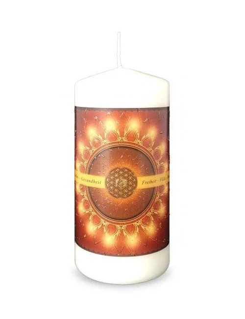 Engelalm - Energiekerze -Themenkerze - Segen Indien - 150/70