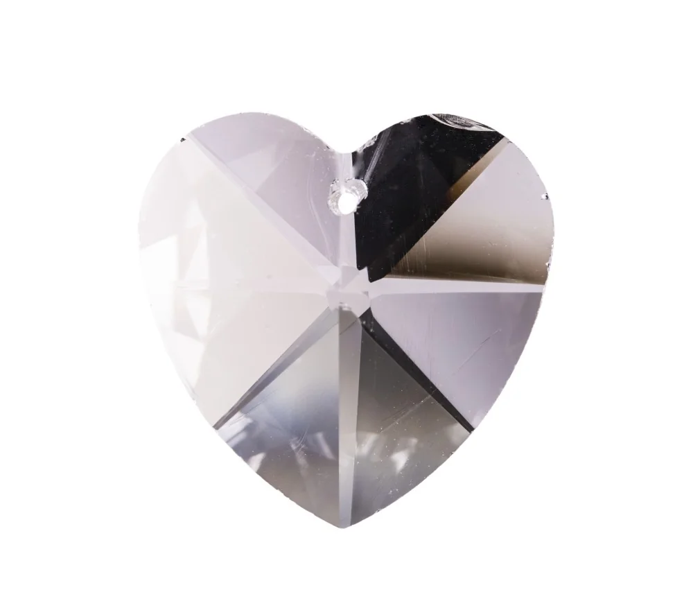 Regenbogenkristall - Herz - 28 mm - bleifrei - 6er Pack