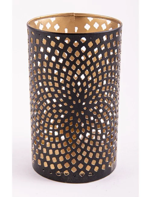 Teelichthalter - Ornament Blütenzauber - aus Metall - H: 11,5 x 7 cm